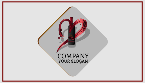 Cherry Heart Wine Business Card