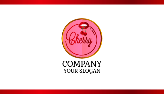 Cherry Text Business Card