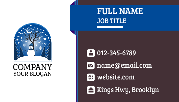 Chirping Birds Winter Business Card
