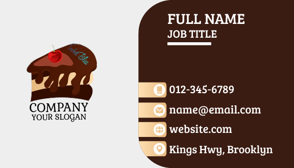 Chocolate Melting Pastry Bakery Business Card