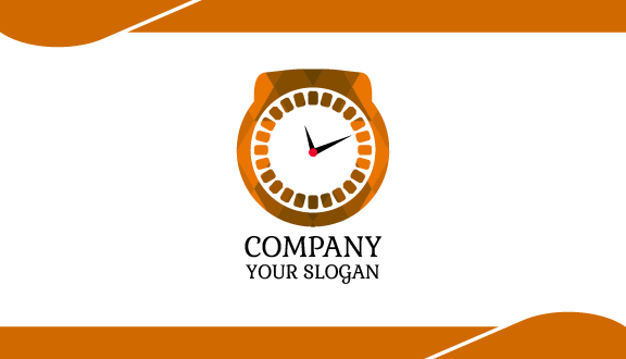 Circular Clock Business Card