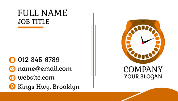 Circular Clock Business Card
