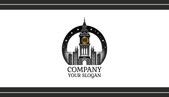 Classic Tower Clock Business Card