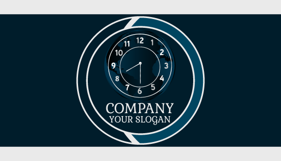 Classic White Clock Business Card