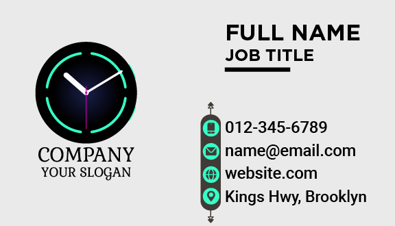 Clock Collection Shop Business Card