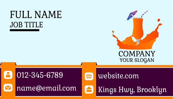 Cocktail Juice Business Card