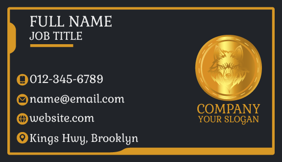 Coin Wolf Business Card