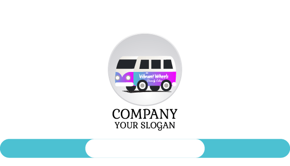 Colorful Bus Business Card