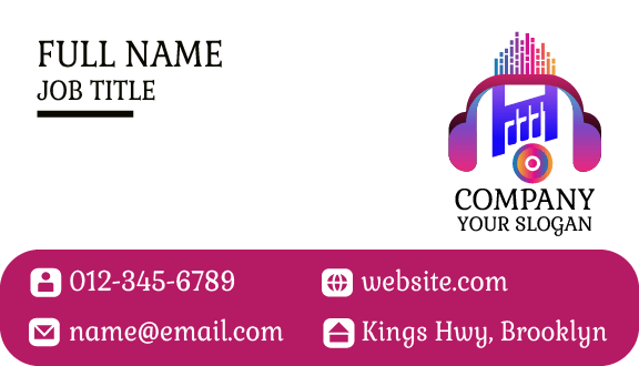 Colorful Rhythm DJ Business Card