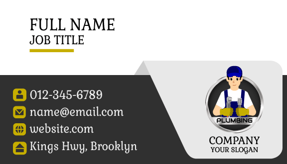 Expert Plumber Equipment Business Card