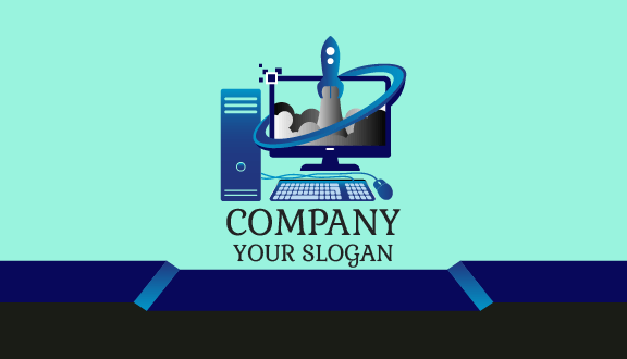 Computer Marketing Business Card