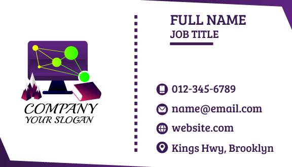 Computer Science Book Business Card