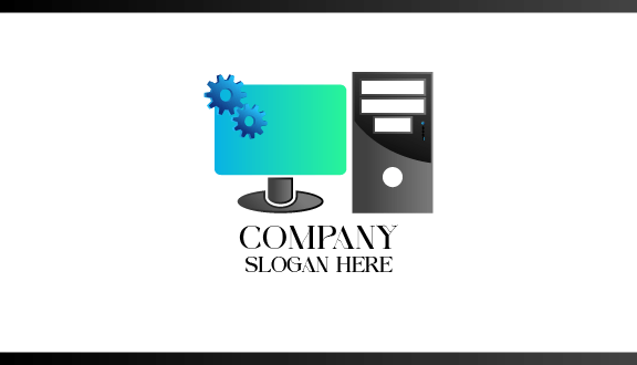 Computer Setting Icon Business Card