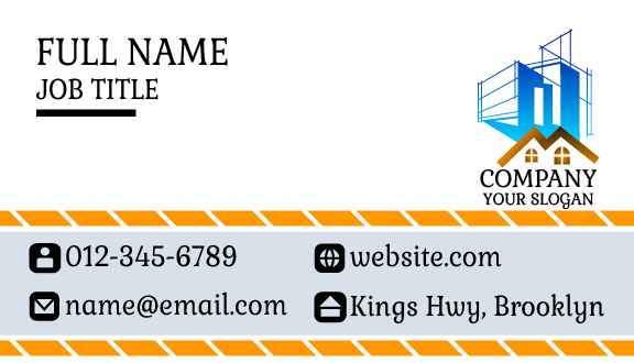 Construction Site Architect Business Card