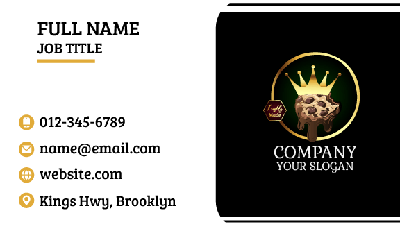 Cookie Crown Bakery Business Card