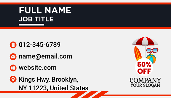 Cool Summer Sale Business Card