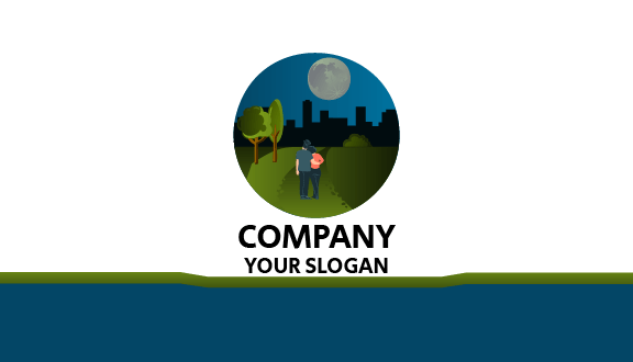 Couple Enjoying Moon Business Card