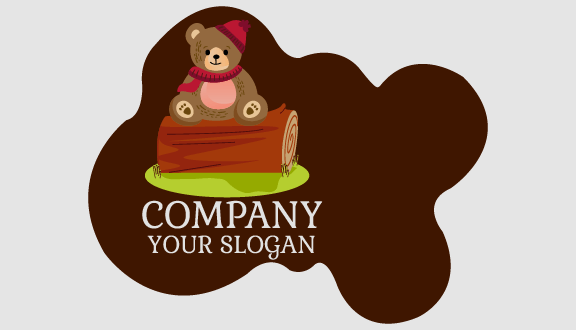 Cozy Cute Bear Business Card