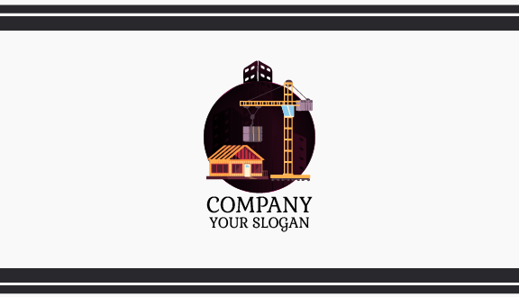 Crane Building Construction Business Card