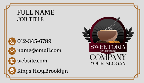Cream Whisking Bakery Business Card