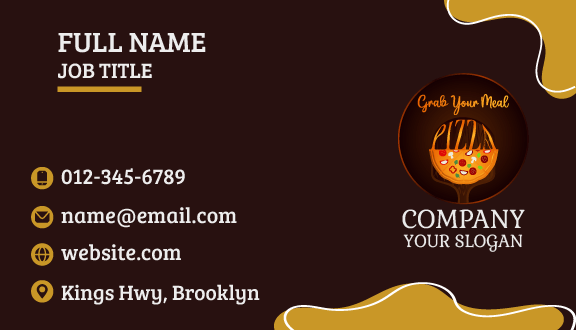 Fan Favorite Pizza Business Card