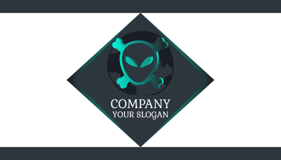 Crossbones Alienware Business Card