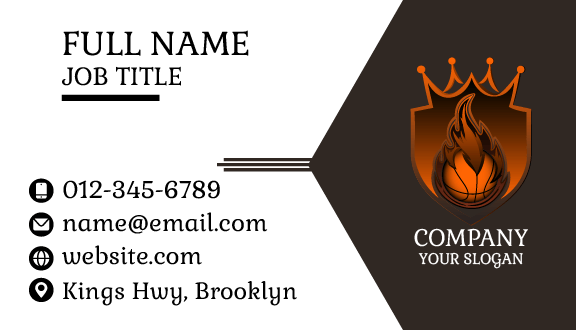 Crown Shield Basketball Business Card