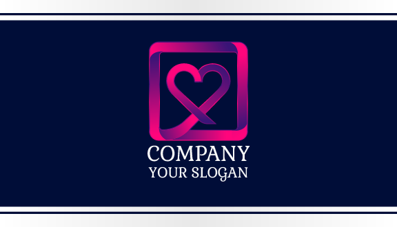 Cute Heart Dating Business Card