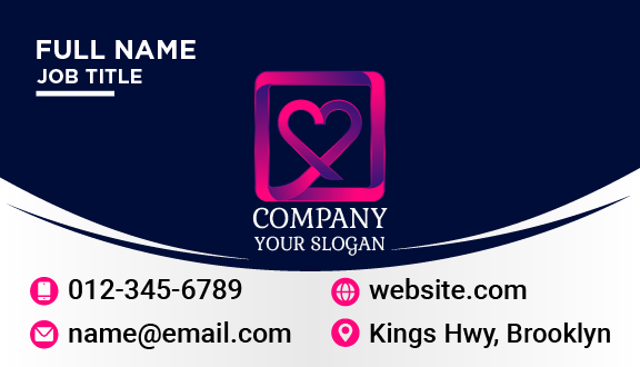 Cute Heart Dating Business Card