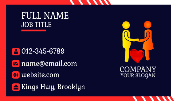 Cute Silhouette Dating Business Card