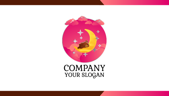 Cute Sleeping Bear Business Card