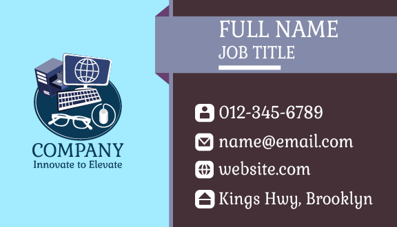 Cyber Security Computer Business Card