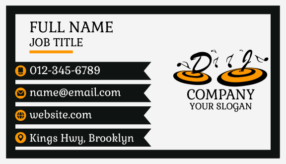 Dancing Rhythm DJ Business Card