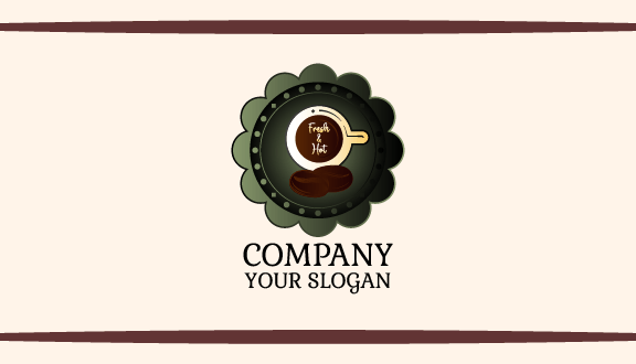 Dark Brown Cafe Business Card