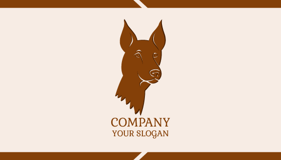 Dark Brown Dog Business Card