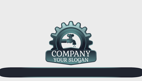 Dark Gray Plumber Business Card
