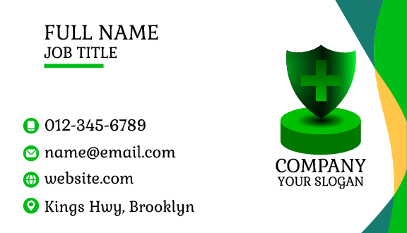 Dark Green Pharmacy Business Card