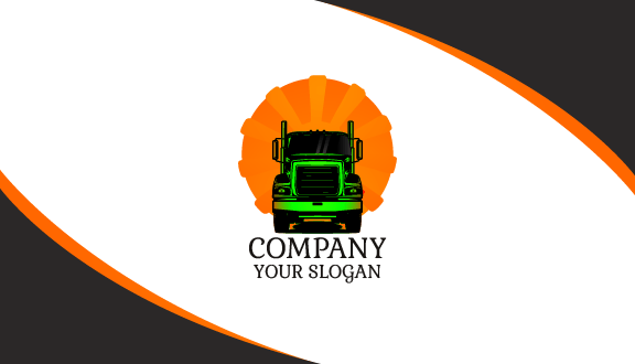 Dark Green Truck Business Card