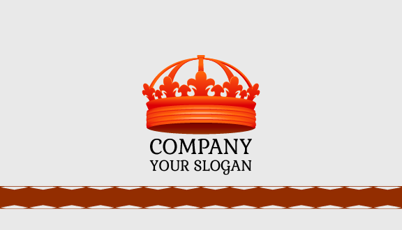 Dark Orange Crown Business Card