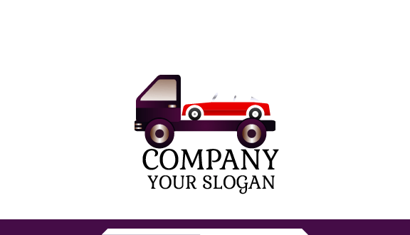 Dark Purple Truck Business Card