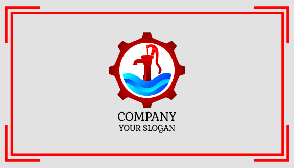 Dark Red Plumber Business Card