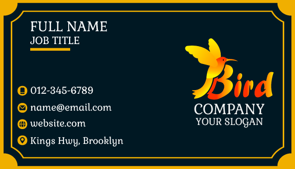 Dazzling Beak Bird Business Card