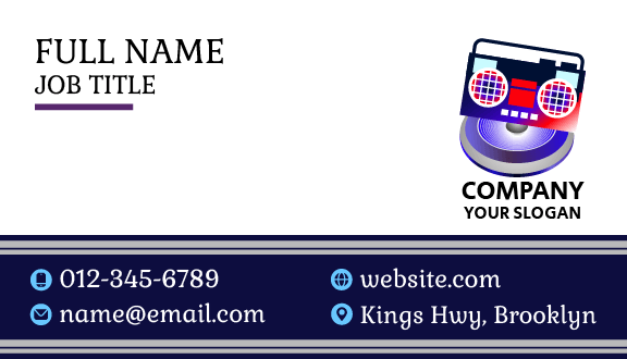 Dazzling Radio DJ Business Card