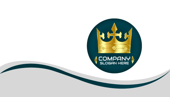 Dazzling Teal Crown Business Card