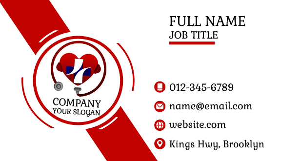 Deep Red Pharmacy Business Card