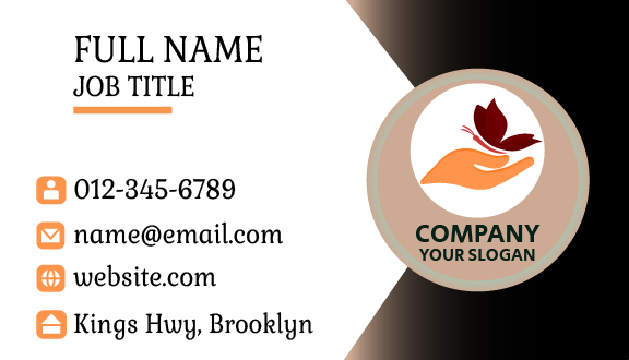 Delicate Red Butterfly Business Card