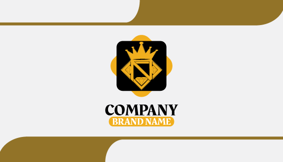 Diamond Studded Crown Business Card