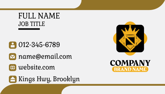 Diamond Studded Crown Business Card