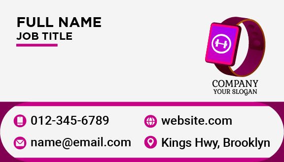 Digital Watch Business Card