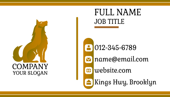 Dijon Contour Wolf Business Card